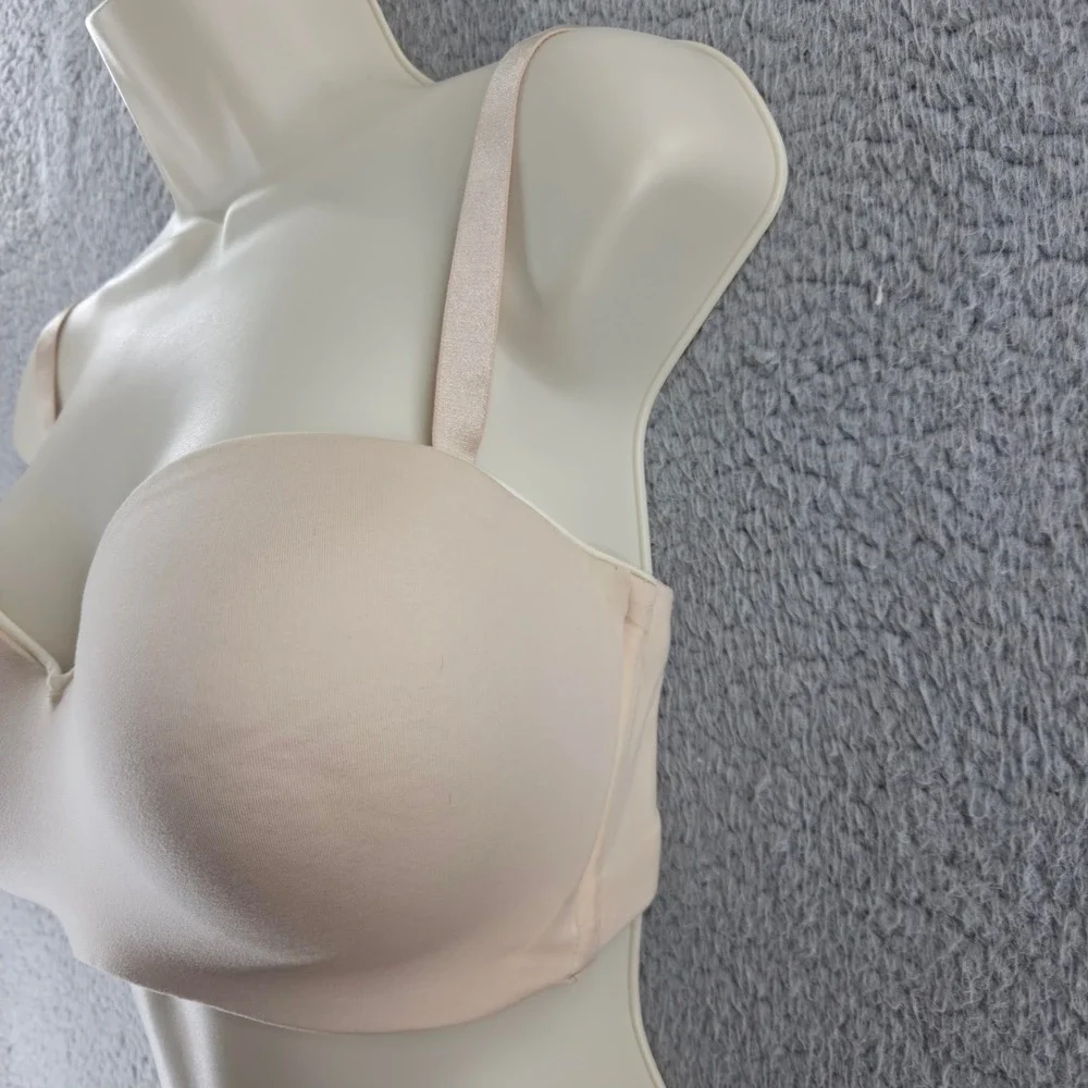 Lilyette‎ Bra Womens 42C Beige Strapless Convertible Underwire Multiway